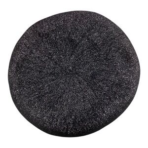 New York & Company metallic thread black and silver wool blend beret hat